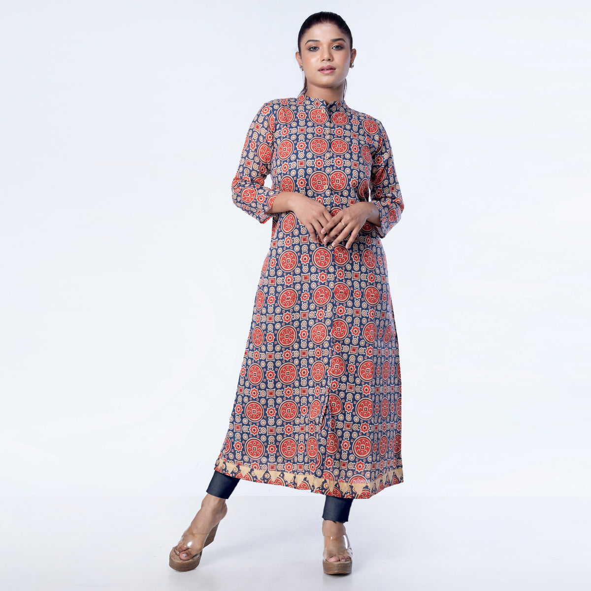 Printed Front Open Kurtas