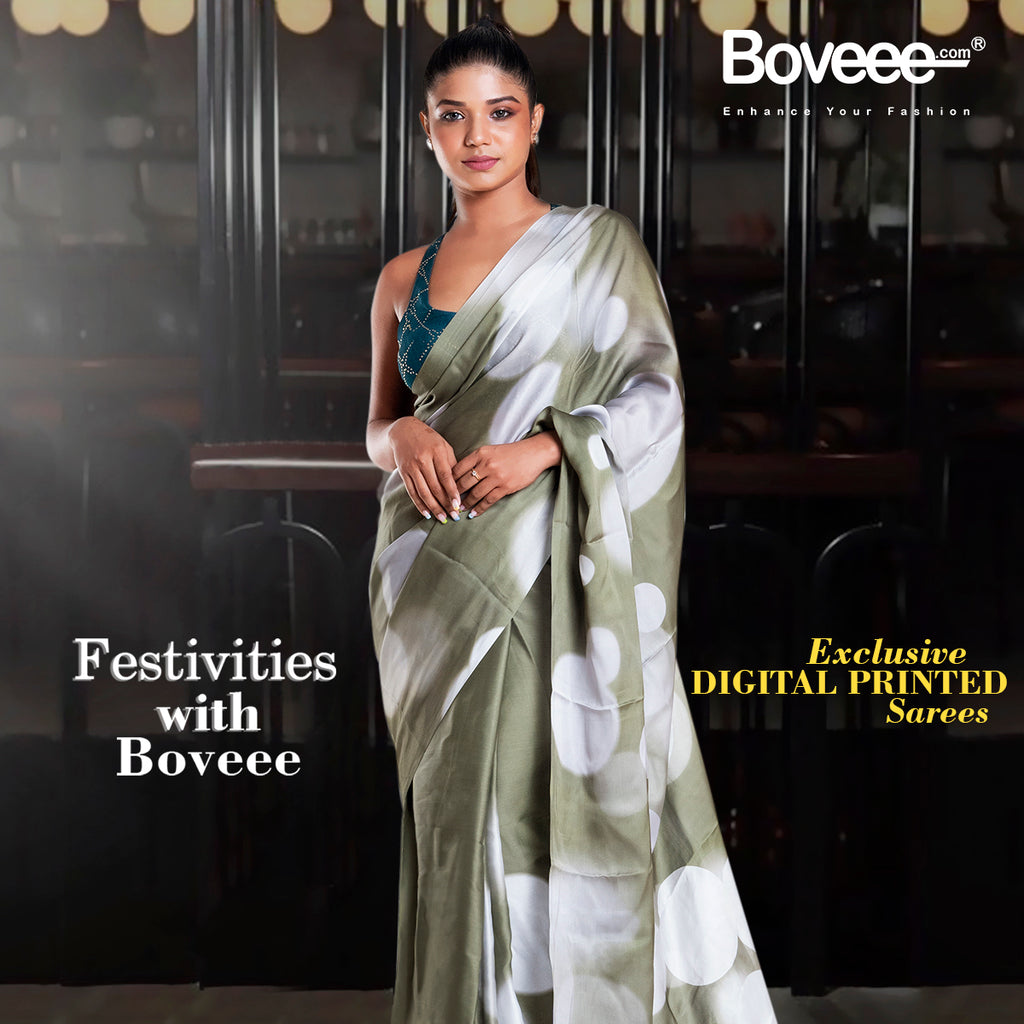 A Colorful Palette of Digital Printed Sarees by BOVEEE