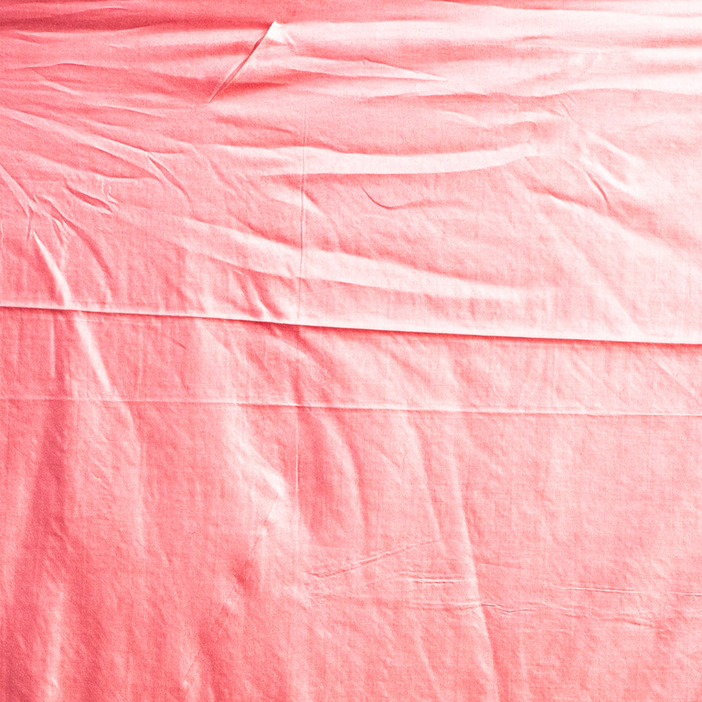 RED SLUB BLENDED COTTON SAREE WITH IVORY THREAD EMBROIDERY