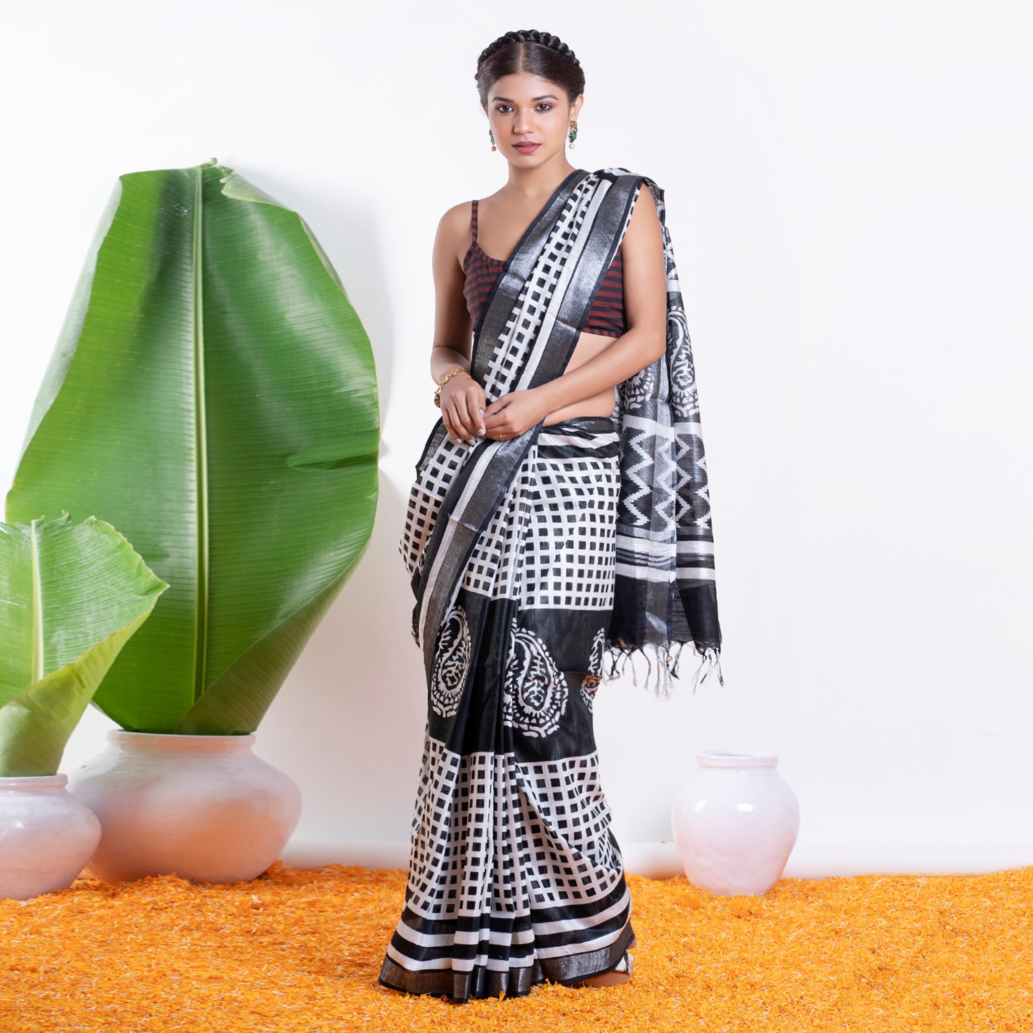 Share 180+ white sambalpuri saree latest